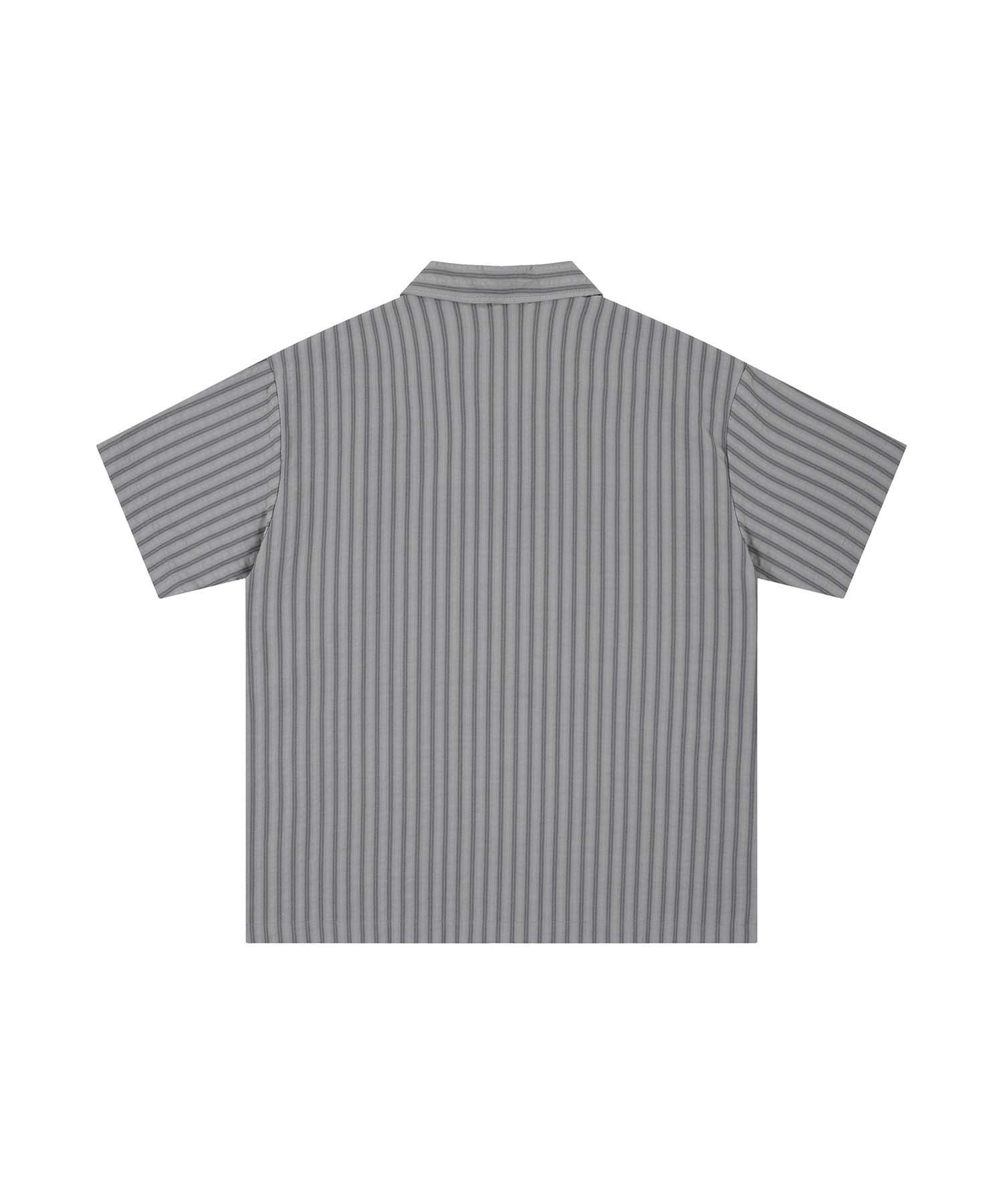 【SALE／20%OFF】aimoha MENS 【aimoha neo】Curve Accent Stripe Shirt アイモハ トップス シャツ・ブラウス ブルー ブラック【送料無料】