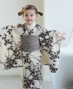 utatane utatane*注染工房 kids 日本製小幅生地使用 子供浴衣3点セット ウタタネ 着物・浴衣・和装小物 浴衣 ベージュ【送料無料】