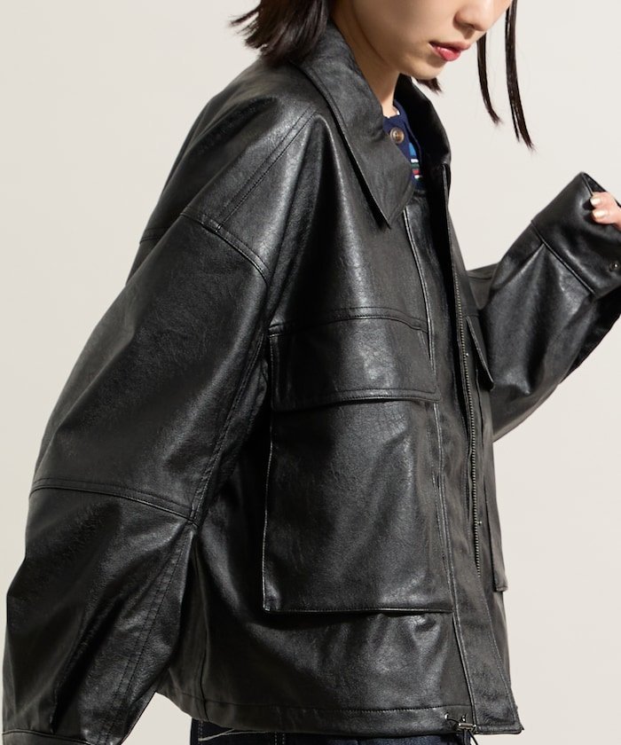 FREAK'S STORE レザレット ショートブルゾン 25AW フリークスストア ジャケット・ア ...