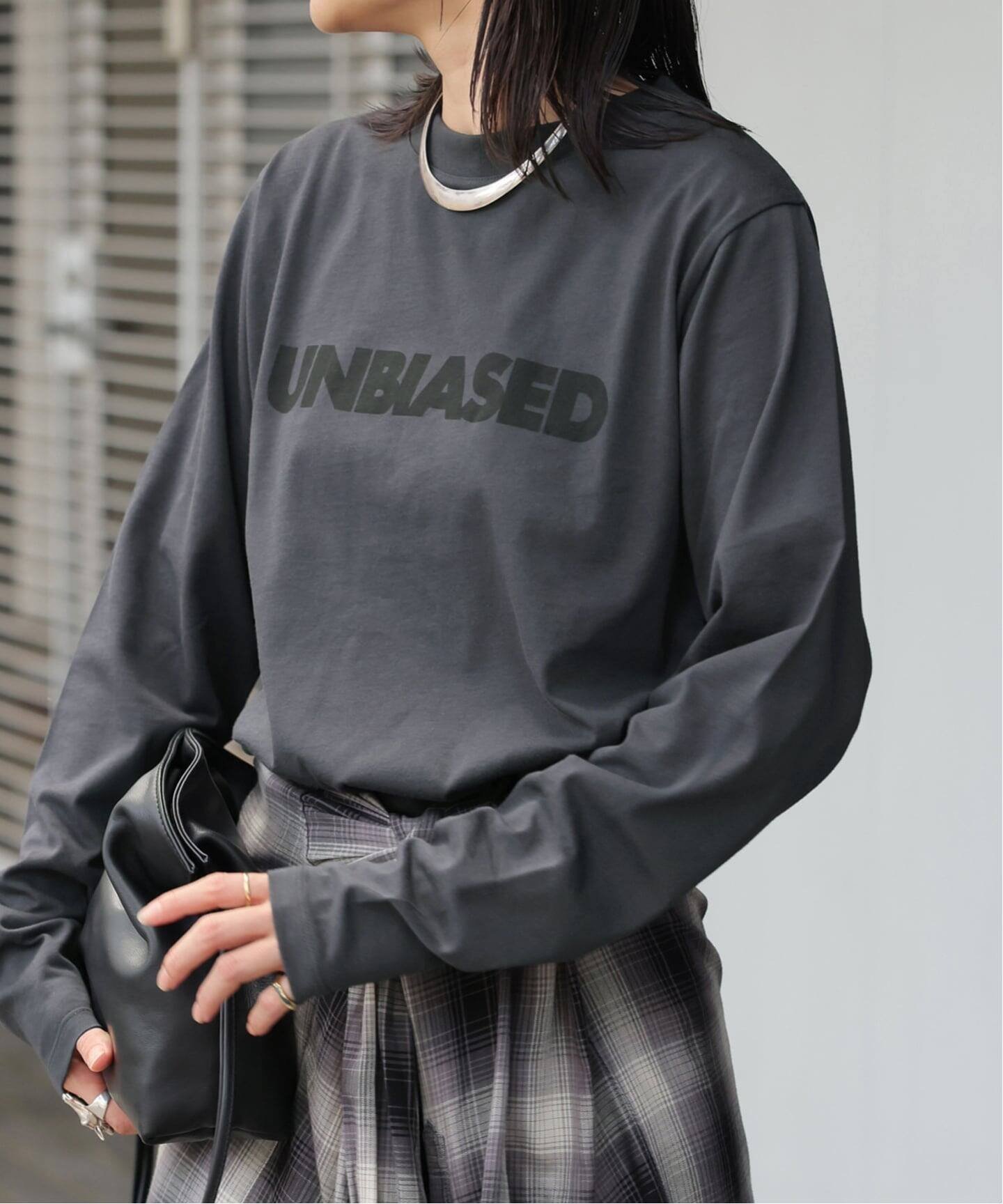 JOURNAL STANDARD 《WEB限定追加予約》UNBIASEDロングスリーブ Tシャツ ジャーナル スタンダード トップス カットソー・Tシャツ シルバー ブラック ホワイト