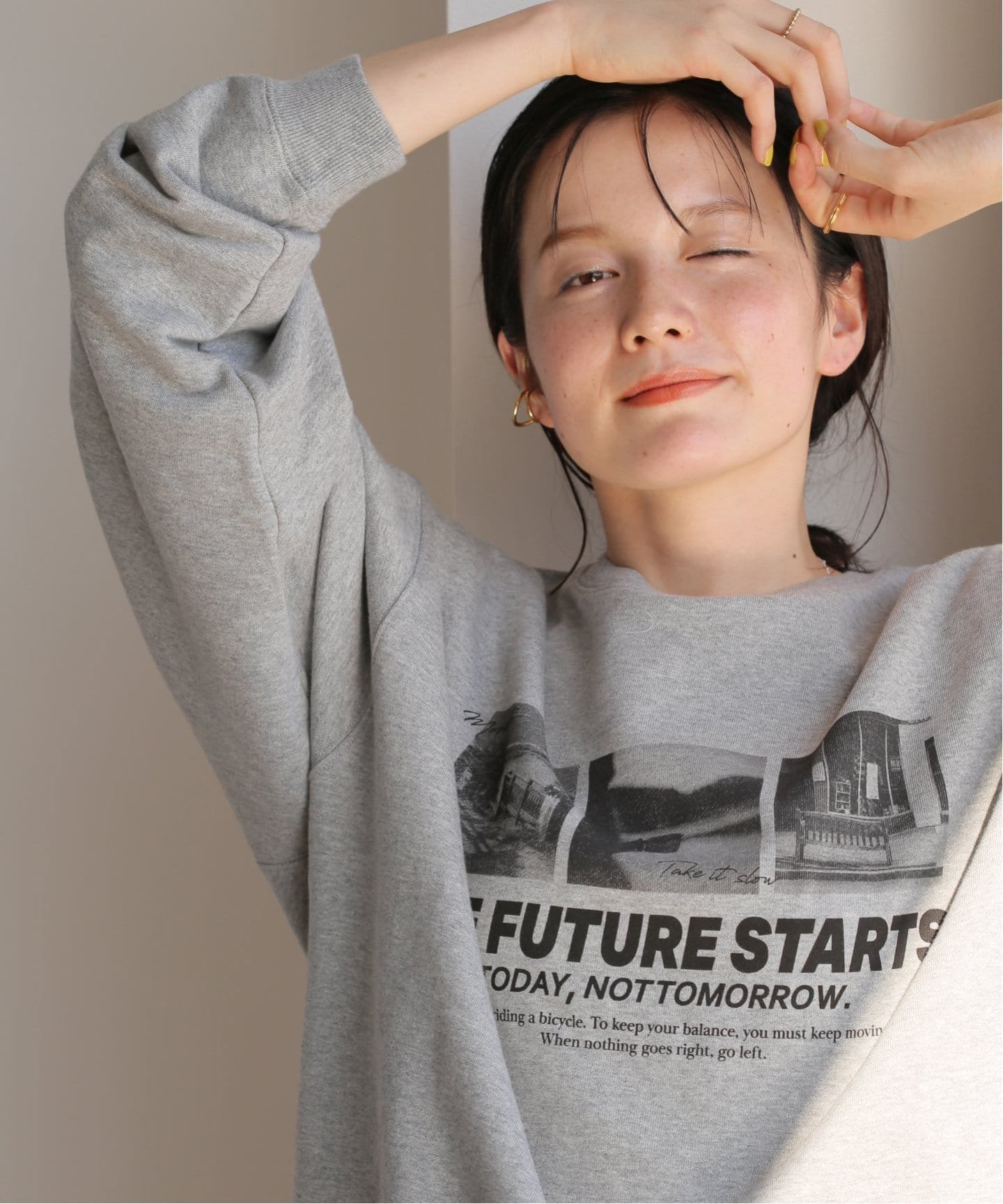 【SALE／30%OFF】B.C STOCK フォトプリントスウェット ベーセーストック トップス スウェット・トレーナー【送料無料】のサムネイル