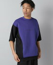 【SALE/30%OFF】NUMERALS 【UNISEX】【NUMERALS】スウェットカラーキリカエTシャツ ニコアンド トップス カットソー・Tシャツ ホワイト ブルー(4)