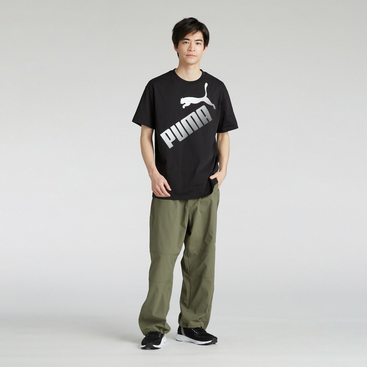 メンズ ESS MX リラックス グラフィック 半袖 Tシャツ ESS MX SS RELAX GRAPHIC TEE プーマ トップス カットソー・Tシャツ ブラック
