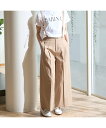 【SALE/20%OFF】Rouge vif la cle サスペンダーワイドタックパンツ ルージュ・ヴィフ ラクレ パンツ その他のパンツ ブラック ホワイト ベージュ【送料無料】