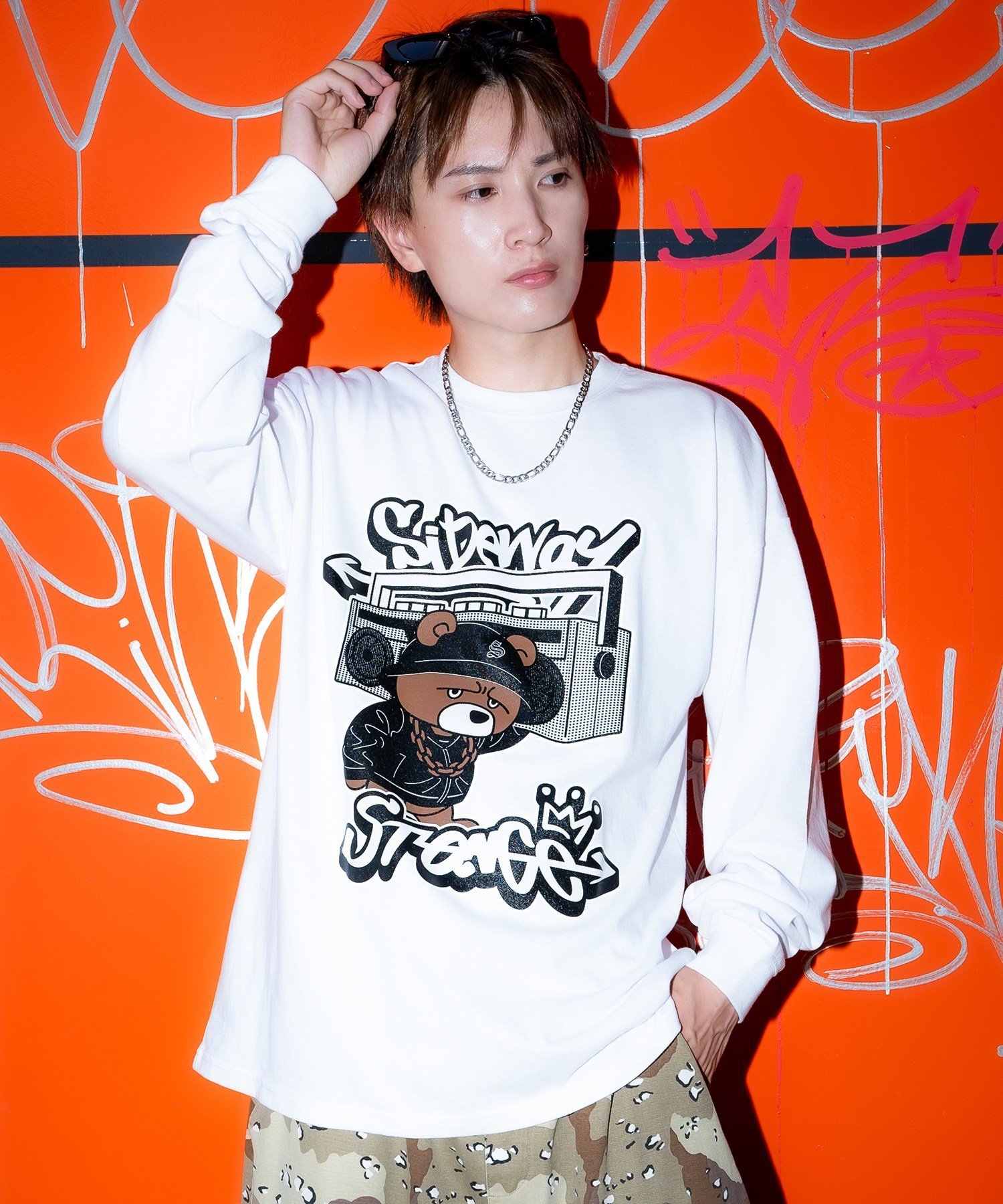 【SALE／30%OFF】SIDEWAY STANCE SIDEWAY STANCE サイドウェイスタンス オーディオダウナーベア 長袖T..