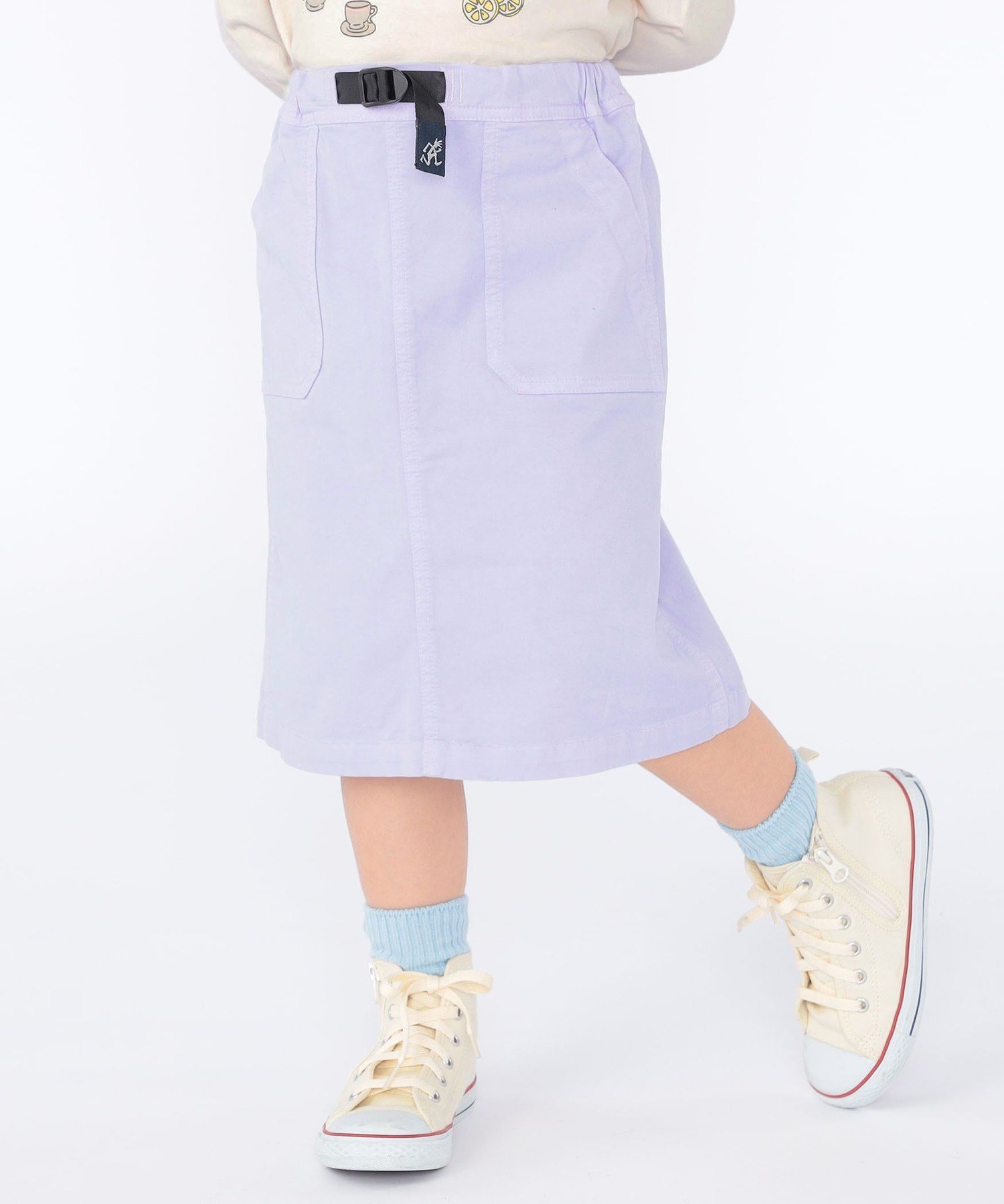 グラミチ 【SALE／10%OFF】SHIPS KIDS 【SHIPS KIDS別注】GRAMiCCi:100~150cm / トラぺーズ スカート シップス スカート ミディアムスカート パープル カーキ【送料無料】