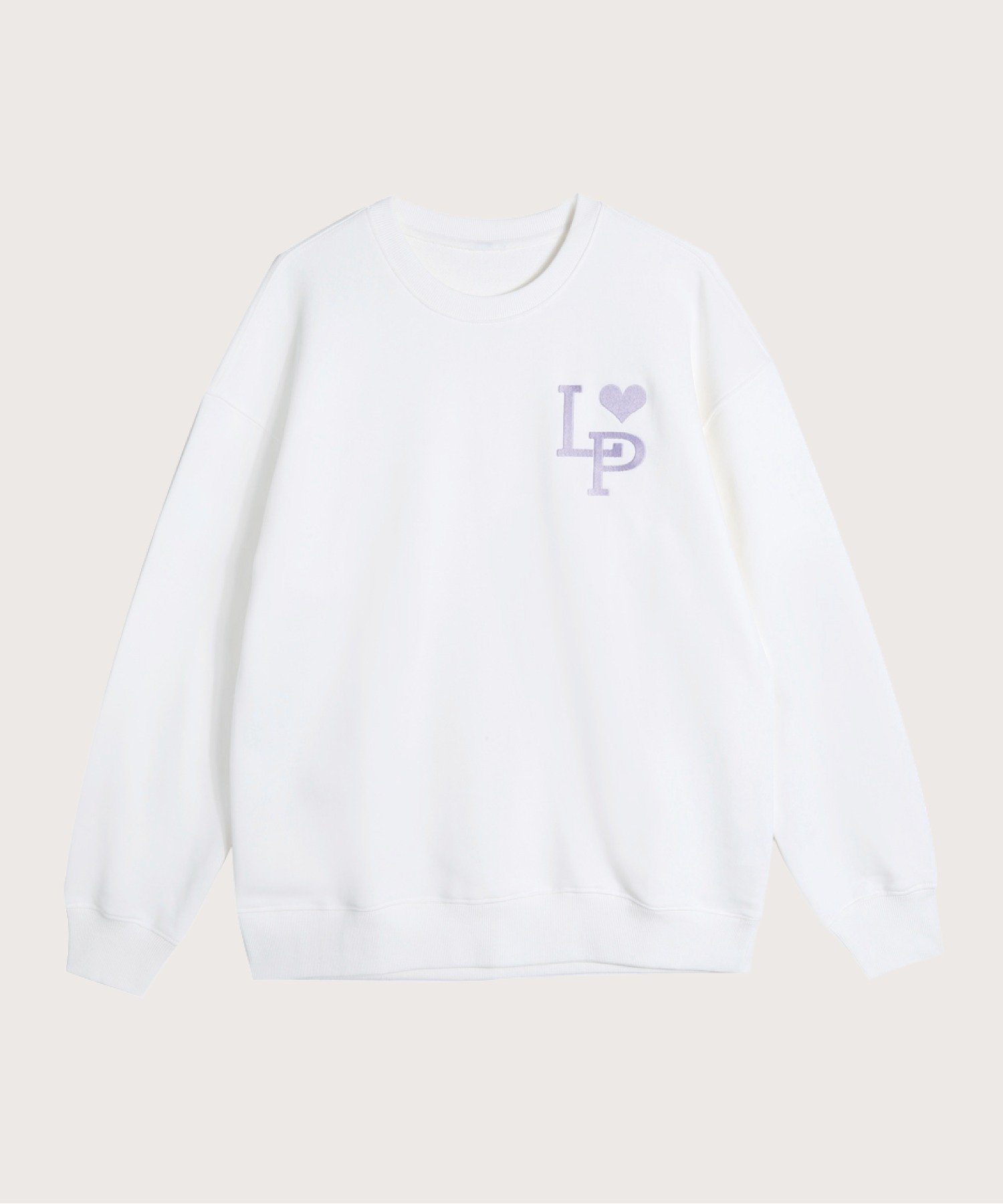 LA POMME petit 予約商品・LA POMME petit Light Purple Icon Sweater ラポミ・プチ トップス スウェット・トレーナー ホワイト【送料無料】