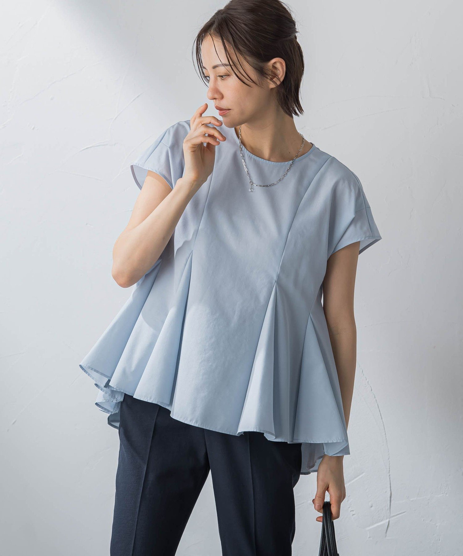 【SALE／50%OFF】LAUTREAMONT 【WEB&一部店舗限定】ライトタンブラーペプラムブラウス≪洗濯機で洗える≫..