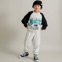 【SALE/10%OFF】branshes 【WEB限定/DRC/やわらか薄手裏毛】ロゴスウェット+ロングパンツセット ブランシェス トップス スウェット・トレ...