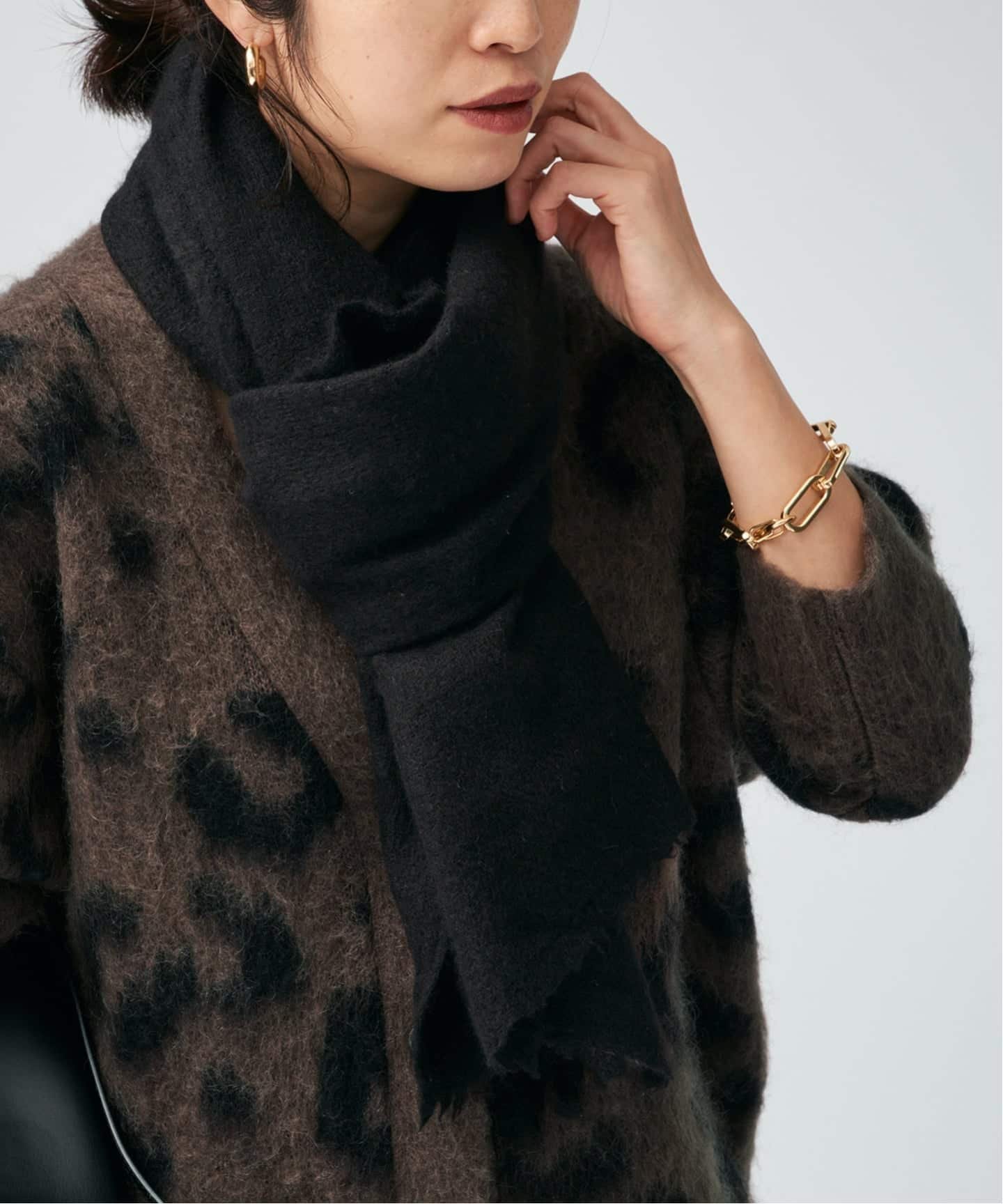 VERMEIL par iena DELRUBY デルルビー Earth Cloud Handspun 60*190cm ヴェルメイユ パー イエナ ファ..