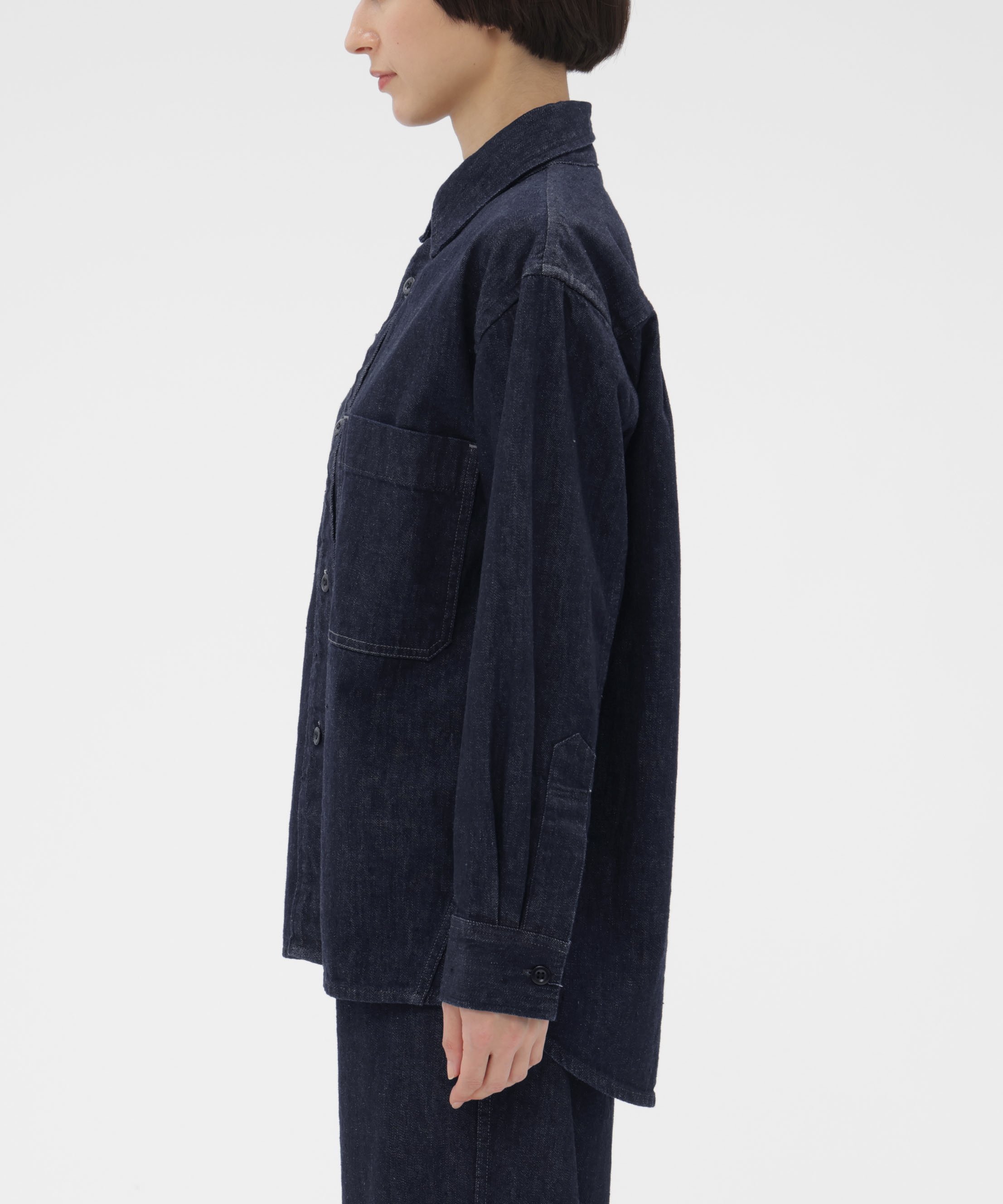 MHL. CANTON LIGHT DENIM SHIRT マーガレット・ハウエル トップス シャツ・ブラウス ネイビー