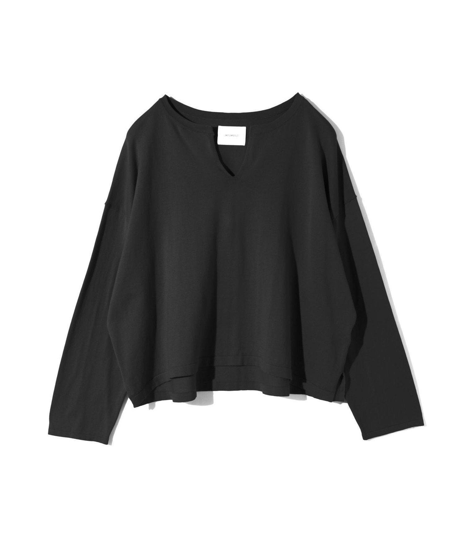 MIDIUMISOLID MIDIUMISOLID for Ladies スキッパーワイドプルオーバー マーコート トップス ニット レッド ベージュ ブラック