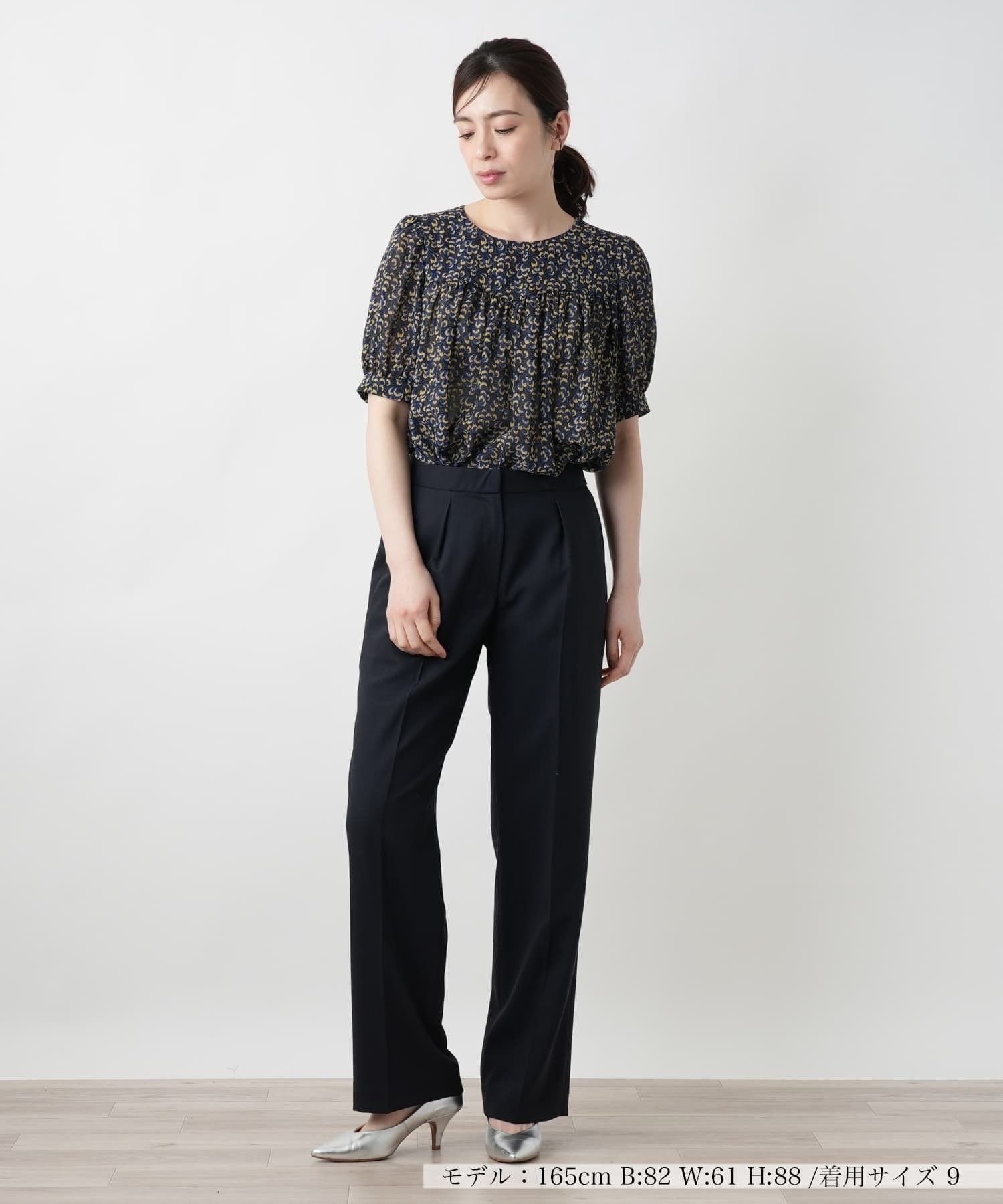 【SALE／51%OFF】Leilian センタープレスパンツ レリアン パンツ その他のパンツ ネイビー【送料無料】 stylife-15572954 Rakuten Fashion サンプル画像2