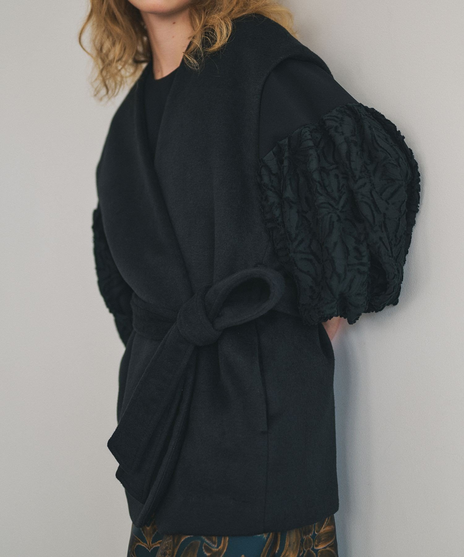 REALM 【一部店舗限定】【REALM(レルム)】BELTED OVER GILET｜ジレ ロペ ジャケット・アウター その他のジャケット・アウター ホワイト ブラック