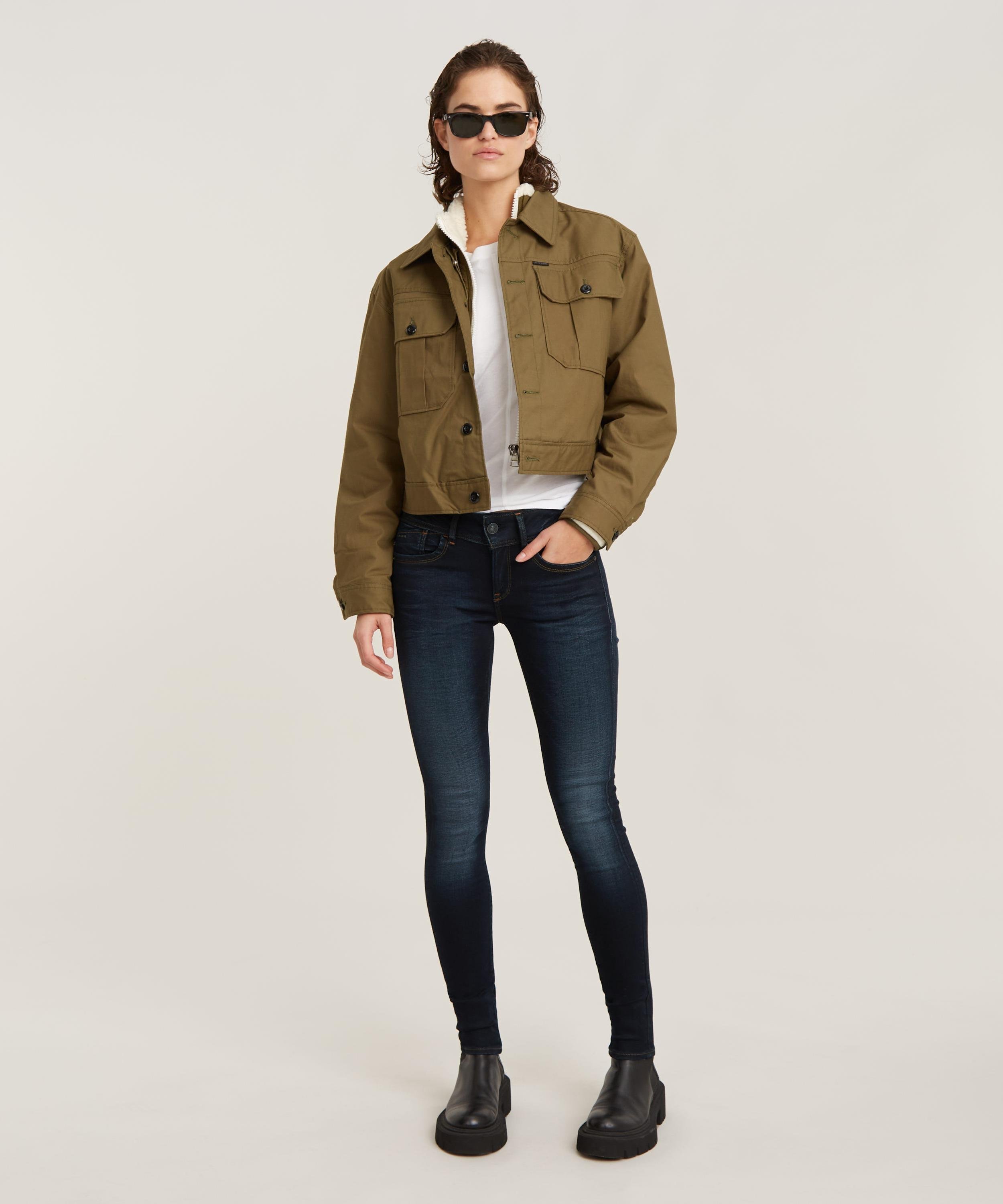 【公式ショップ】LYNN MID SKINNY/ローライズスキニージーンズ ジースターロゥ パンツ ジーンズ・デニムパンツ ネイビー