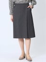 【SALE/45%OFF】m.f.editorial ラナテック フレアースカート グレー(セットアップ可能) レディース スーツ スカート ビジネス カジュア...