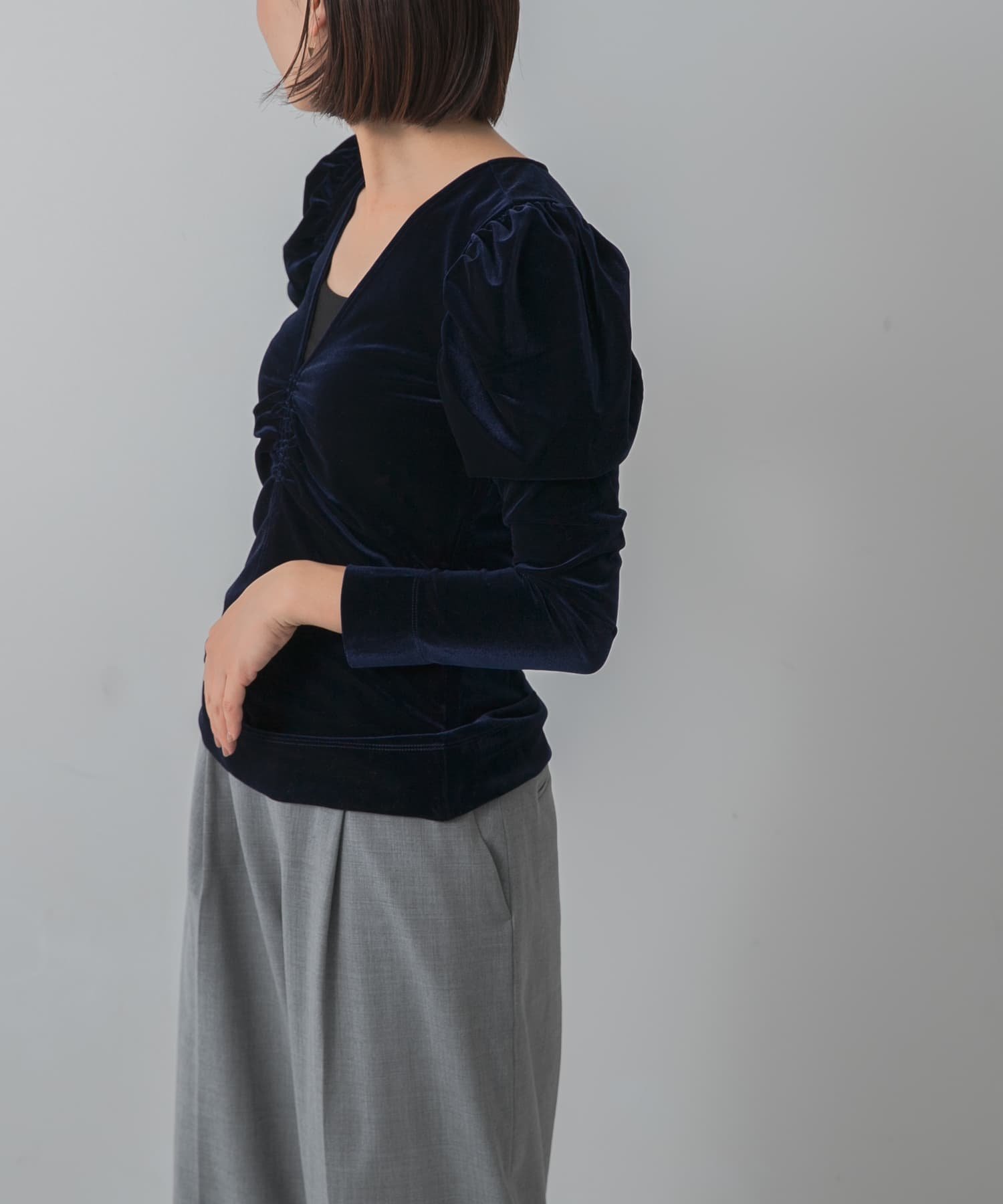 【SALE／50%OFF】URBAN RESEARCH GANNI VelvetJersey Blouse アーバンリサーチ トップス その他のトップス【送料無料】