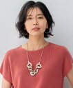 【SALE/30%OFF】23区 樹脂チェーン ネックレス ニジュウサンク アクセサリー・腕時計 ネックレス ベージュ ブラック【送料無料】