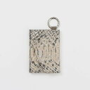 enHANCE 【WALLET SLAYLER】LEATHER CARD CASE CROCCO-SNAKE-BEIGE エンハンス ファッション雑貨 その他の...