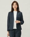 J.PRESS LADIES L 【セットアップ対応】BAHARIYE1 ノーカラー ジャケット ジェイプレス ジャケット・アウター ノーカラージャケット ネイ...