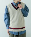 【SALE/33%OFF】URBAN RESEARCH ITEMS ガーター編みチルデンニットベスト アーバンリサーチアイテムズ トップス ベスト・ジレ ブラウ...