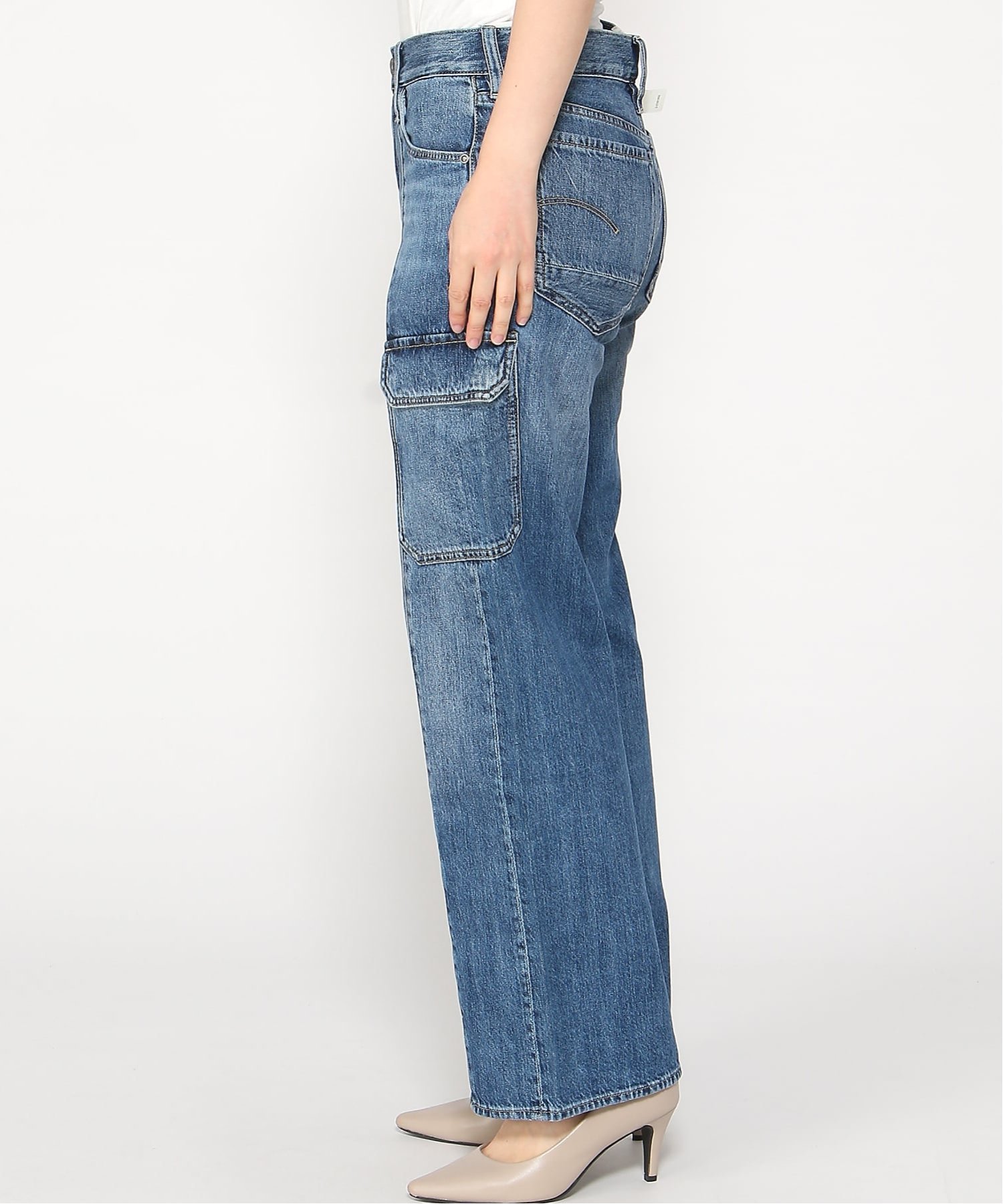 【公式ショップ】Judee Cargo Denim/ワイドルーズカーゴジーンズ/デニムパンツ ジースターロゥ パンツ ジーンズ・デニムパンツ ブルー
