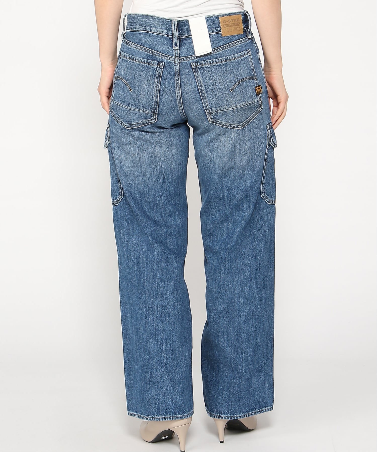 【公式ショップ】Judee Cargo Denim/ワイドルーズカーゴジーンズ/デニムパンツ ジースターロゥ パンツ ジーンズ・デニムパンツ ブルー