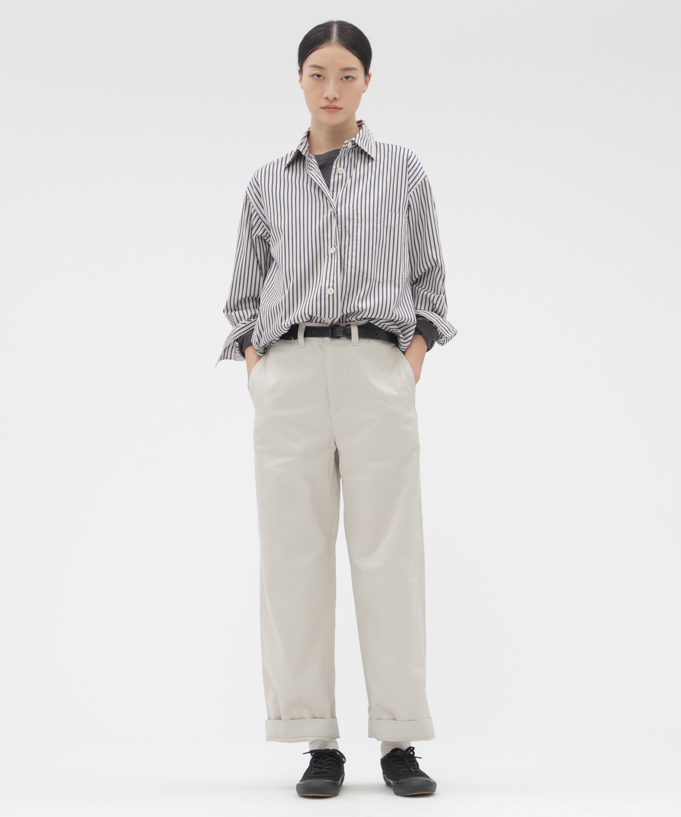 【SALE／30%OFF】MHL. VINTAGE COMPACT COTTON STRIPE SHIRT マーガレット・ハウエ...