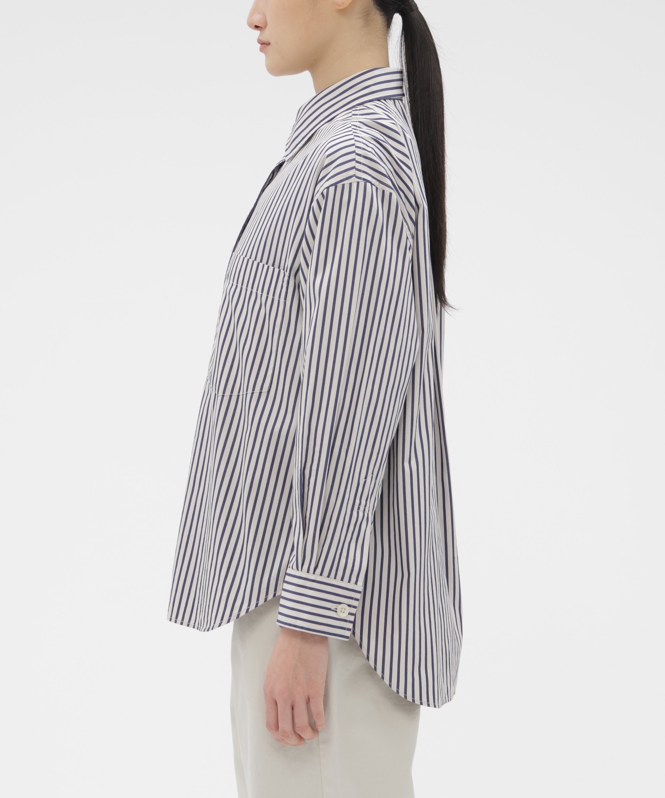 【SALE／30%OFF】MHL. VINTAGE COMPACT COTTON STRIPE SHIRT マーガレット・ハウエ...