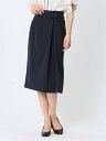 【SALE/20%OFF】m.f.editorial ダブルクロス Aラインスカート 紺(セットアップ可能) レディース スーツ スカート ビジネス カジュアル...