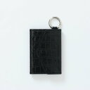 enHANCE 【WALLET SLAYLER】LEATHER CARD CASE CROCCO-BLACK エンハンス ファッション雑貨 その他のファッション...