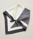 NEWYORKER WOMEN ストライプ×ドット バイカラースカーフ ニューヨーカー ファッション雑貨 スカーフ・バンダナ イエロー グリーン【送料無料】