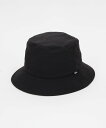 COMME CA ISM ナイロンワッシャー バケット ハット コムサイズム 帽子 ハット グレー ブラック