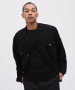 AVIREX 《TFQP by HANDROOM》OPEN COLLAR LONGSLEEVE WORK SHIRT FLAT BLACK / 長袖シャツ アヴィレックス トップス シャツ・ブラウス ブラック グリーン【送料無料】(4)