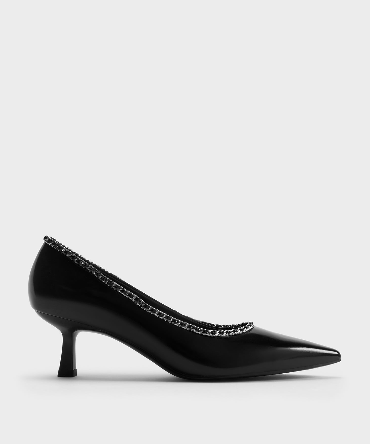【SALE／30%OFF】CHARLES & KEITH ブレイドチェーン ポインテッドトゥキトゥンヒール チャールズアンドキース シューズ・靴 パンプス【送料無料】