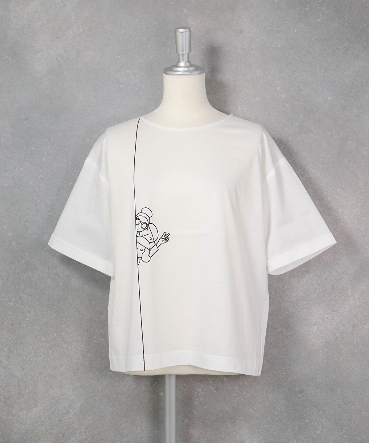【スタジオピッコーネ公式】コットン100%プリント冷感プルオーバー スタジオピッコーネ トップス カットソー・Tシャツ ブルー ホワイト ブラック