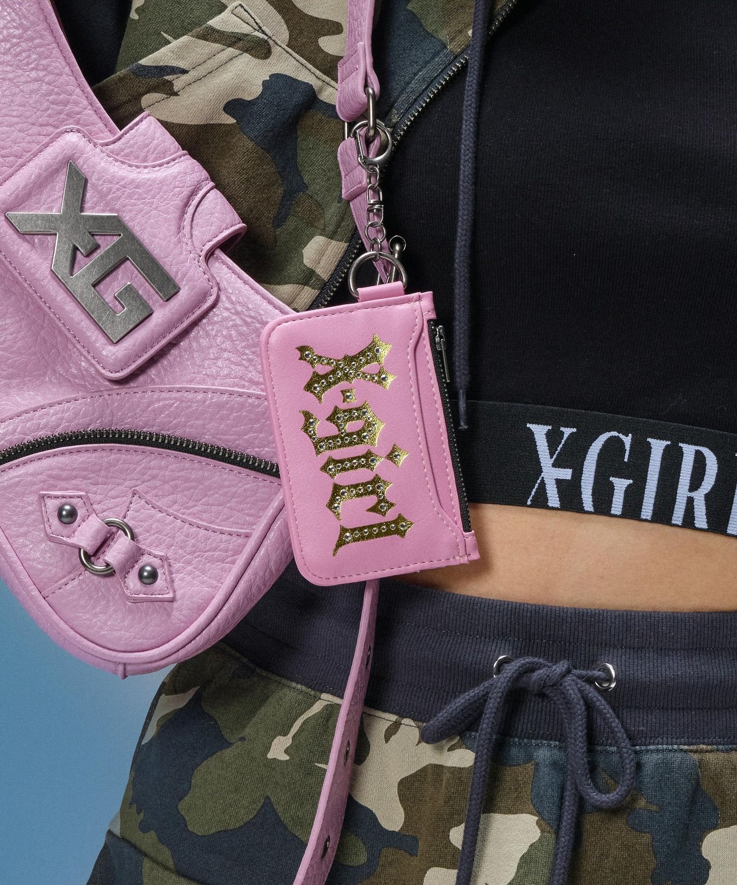 X-girl FOIL PRINT CARD CASE エックスガール アクセサリー・腕時計 その他のアクセサリー・腕時計 ブラック