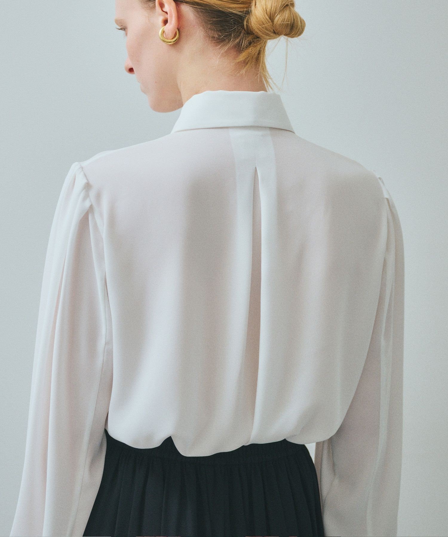 REALM 【一部店舗限定】【REALM(レルム)】BOW TIE BLOUSE｜ボウタイブラウス ロペ トップス シャツ・ブラウス ホワイト
