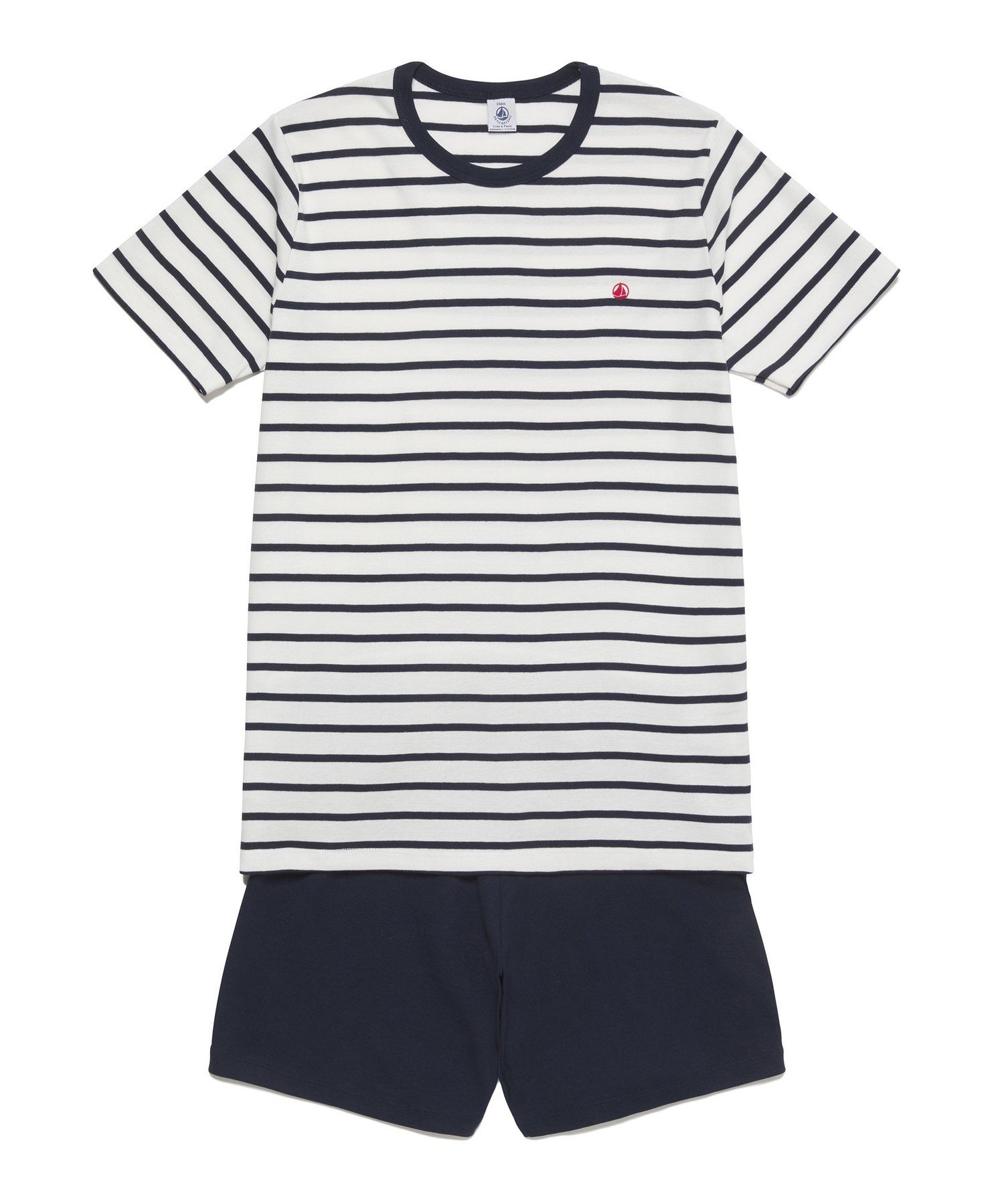 PETIT BATEAU マリニエール半袖パジャマ プチバトー インナー ルームウェア パジャマ【送料無料】