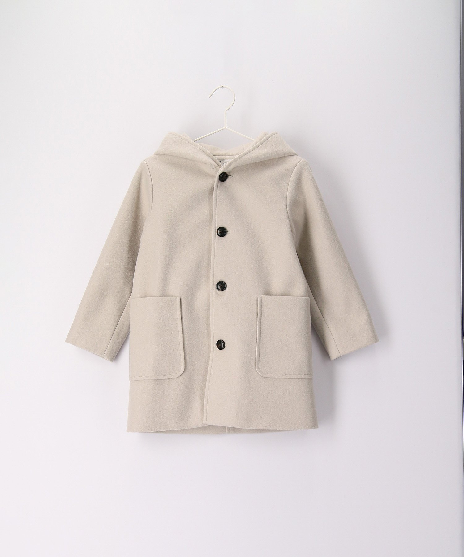 【SALE／40%OFF】ROPE' PICNIC 【KIDS】リンクコーデ/ジャージメルトンフード付きコート ロペピクニック ジャケット・アウター その他のジャケット・アウター グレー ネイビー【送料無料】のサムネイル