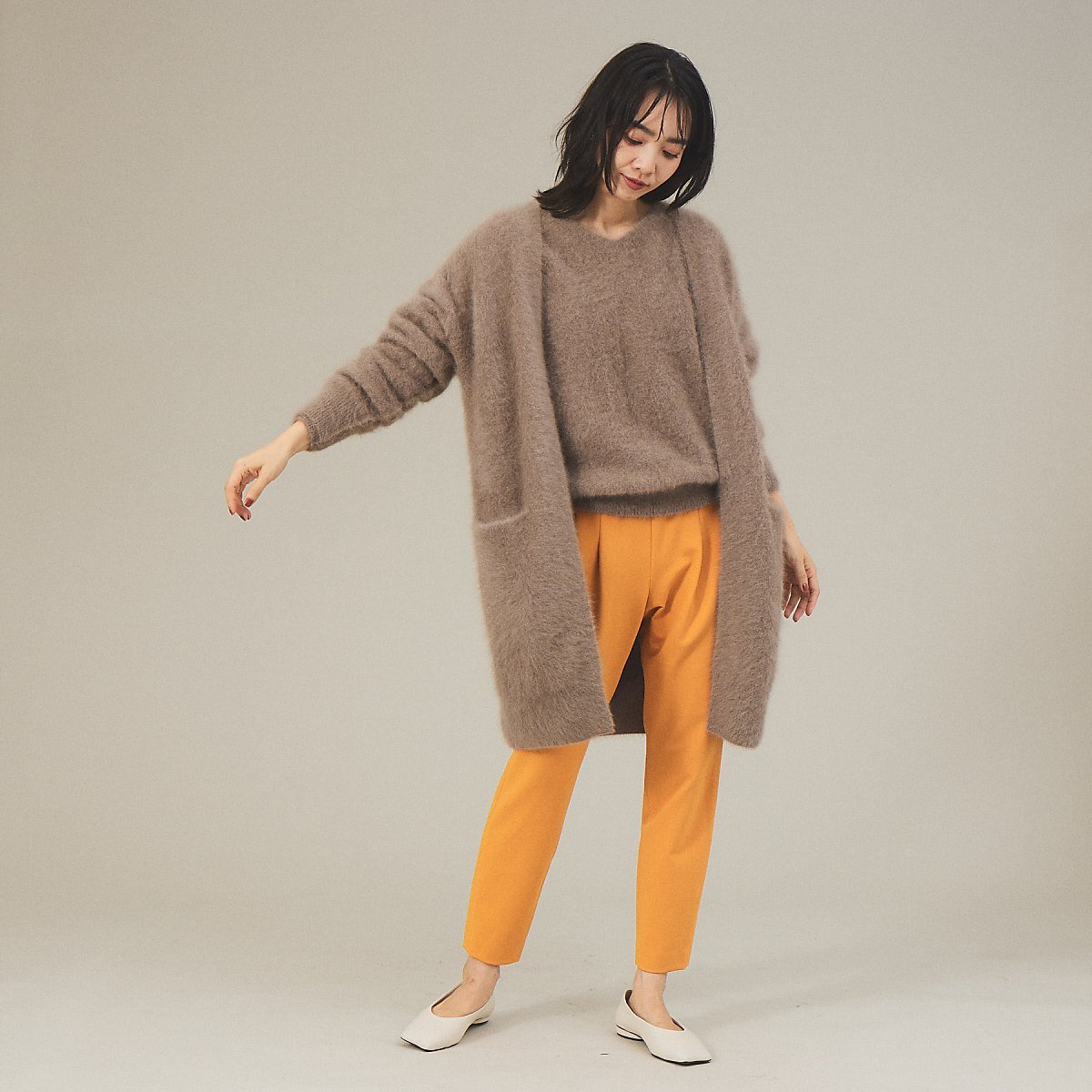 qualite 2WAYバックピーチタックパンツ【オレンジ】 カリテ パンツ その他のパンツ オレンジ
