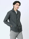 【SALE/48%OFF】TAKA-Q メランジポリトロ ワイドカラースキッパー長袖シャツ タカキュー トップス シャツ・ブラウス グレー ネイビー