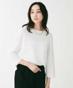 【SALE/30%OFF】UNTITLED 6分袖ガーターニット アンタイトル トップス ニット グレー イエロー ブラック ホワイト【送料無料】