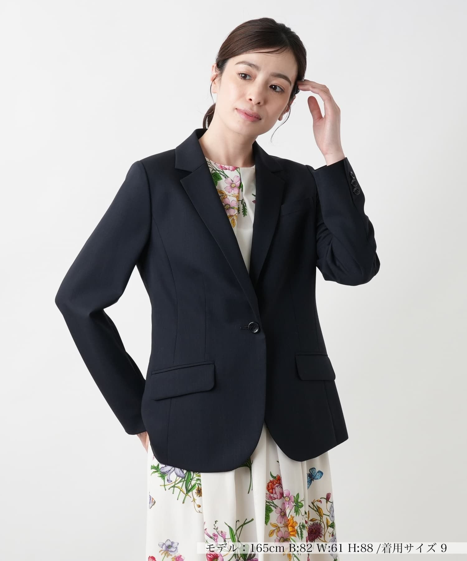 Leilian 【店舗人気】ブレザー レリアン ジャケット・アウター テーラードジャケット・ブレザー ネイビー