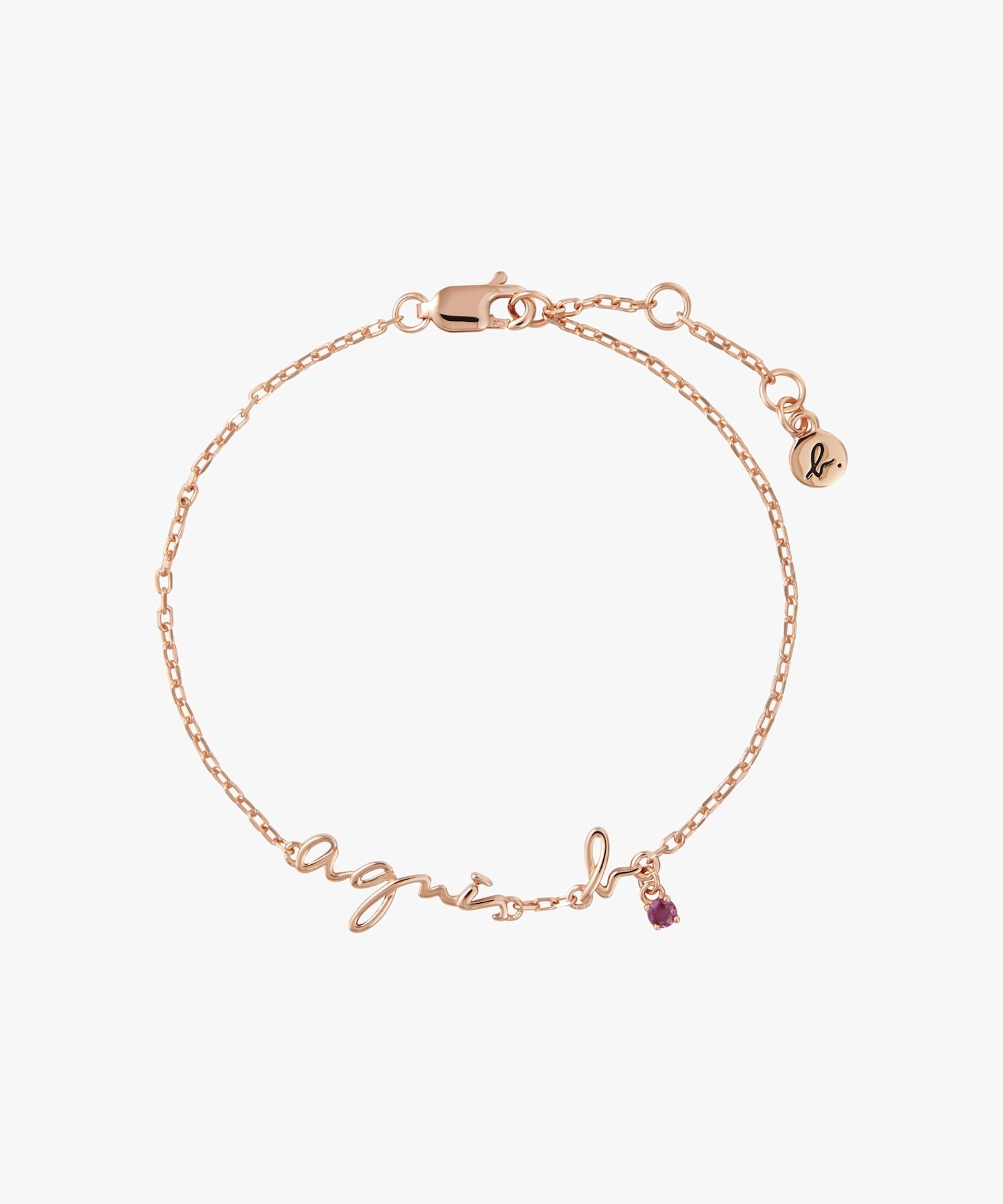 agnes b. FEMME H925 BRACELET ロゴストーンブレスレット アニエスベー アクセサリー・腕時計 ブレスレット・バングル ピンク【送料無料】