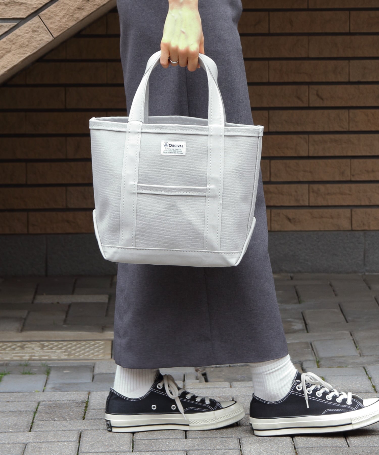 ORCIVAL ORCIVAL/オーシバル トートバッグS ソリッド TOTE BAG S SOLID OR-H0285 KWC ステップス バッグ トートバッグ ブルー ブラウン グレー ネイビー オレンジ