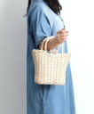 【SALE/30%OFF】COOCO ラタンカゴバッグ プードゥードゥー バッグ かごバッグ ブラウン ベージュ【送料無料】