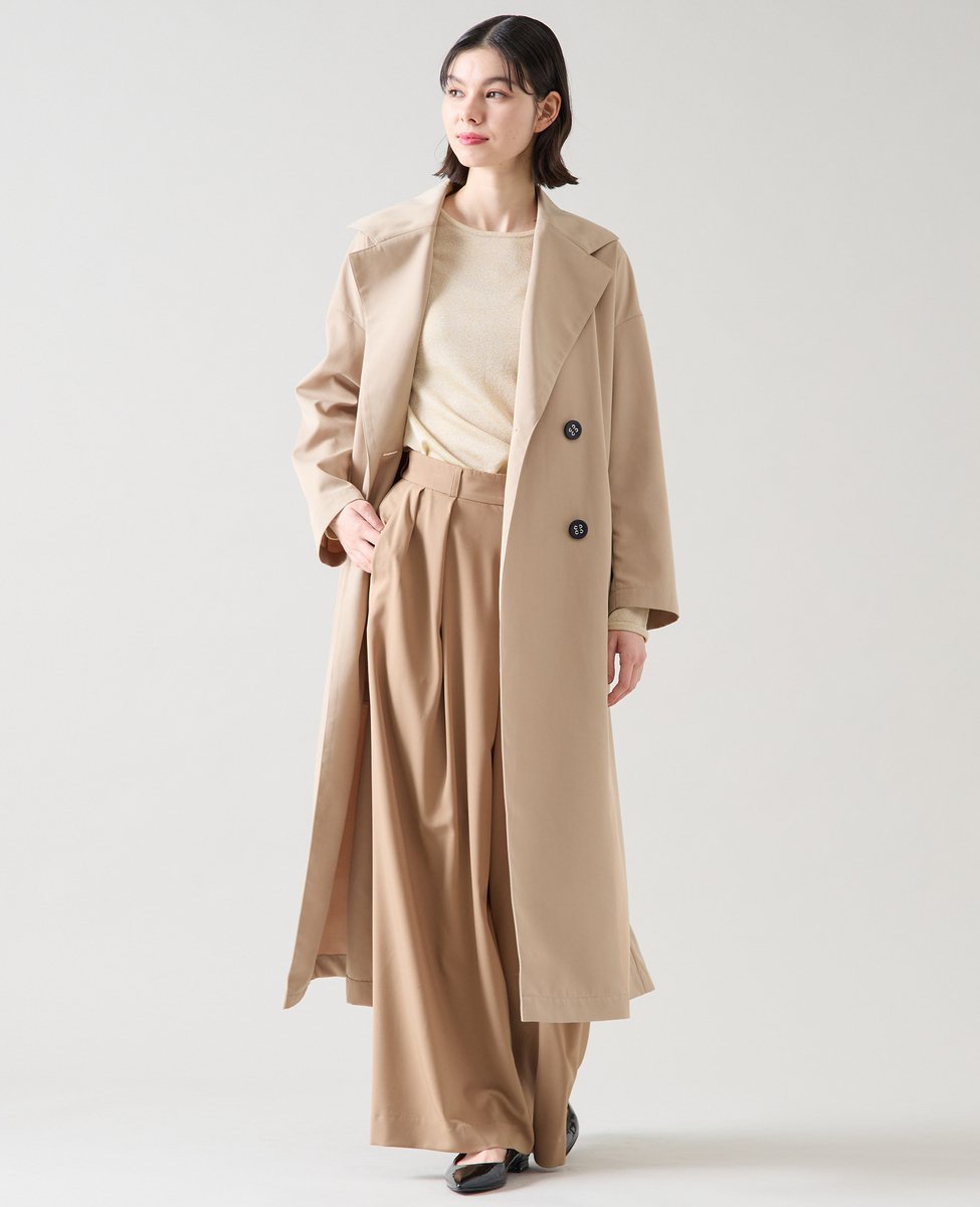 【SALE／50%OFF】TIARA ダブルブレストワイドコート ティアラ ジャケット・アウター トレンチコート カ..