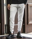 【SALE/30%OFF】1PIU1UGUALE3 RELAX 1PIU1UGUALE3 RELAX/クレイジーカラーロングパンツ シフォン パンツ ジャージ・スウェットパンツ ブラック ホワイト【送料無料】