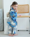 utatane utatane*注染工房 kids 日本製小幅生地使用 子供浴衣3点セット ウタタネ 着物・浴衣・和装小物 浴衣 グレー【送料無料】